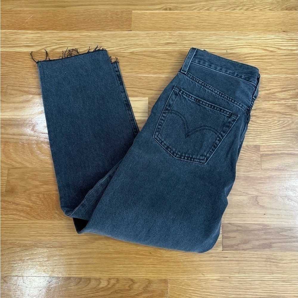 NWT Levi’s 501 Cropped Jeans High Rise Straight Button Fly size 4 or 12 New $80 - Picture 12 of 13